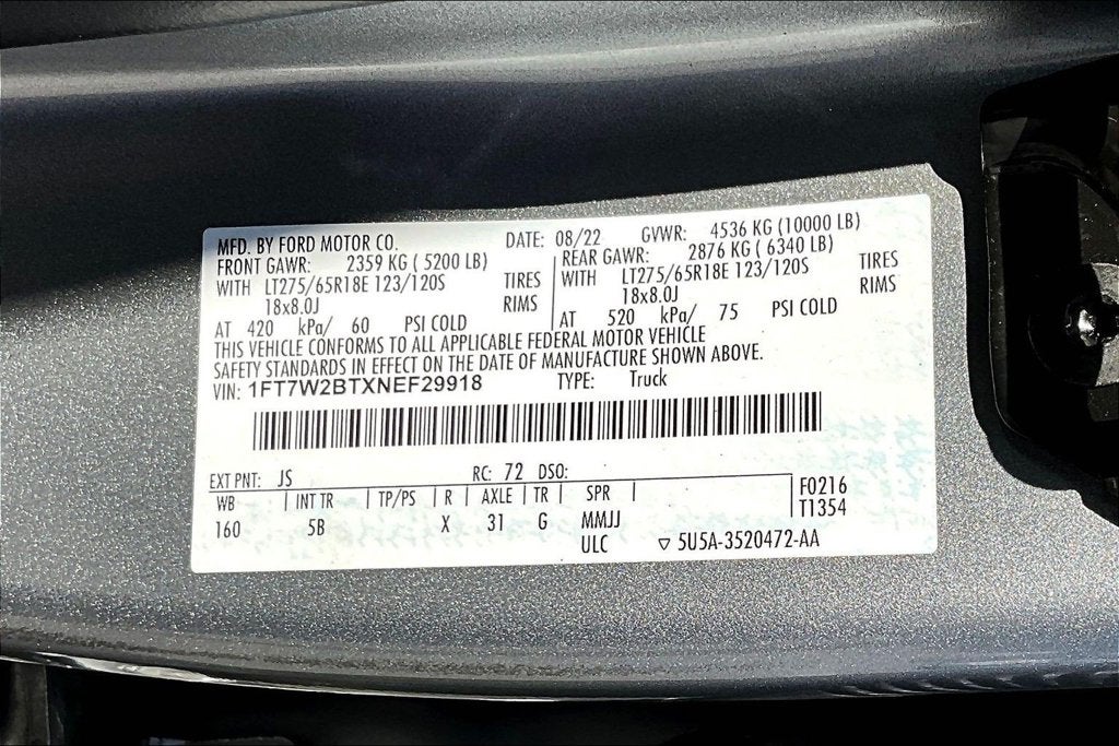 2022 Ford Super Duty F-250 SRW LARIAT