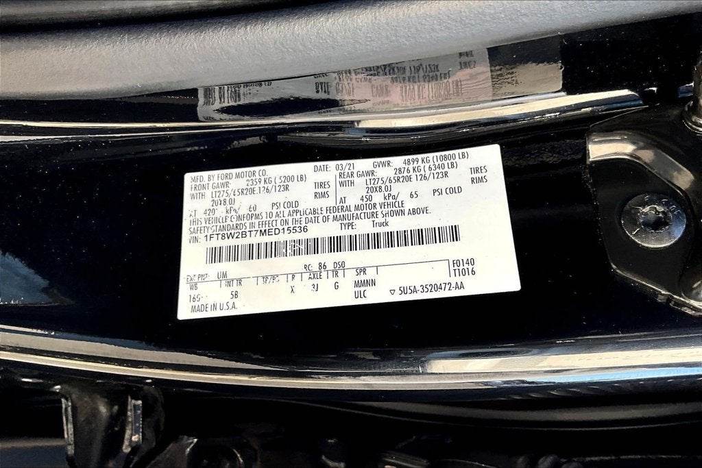2021 Ford Super Duty F-250 SRW LARIAT
