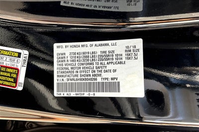 2019 Honda Odyssey Elite